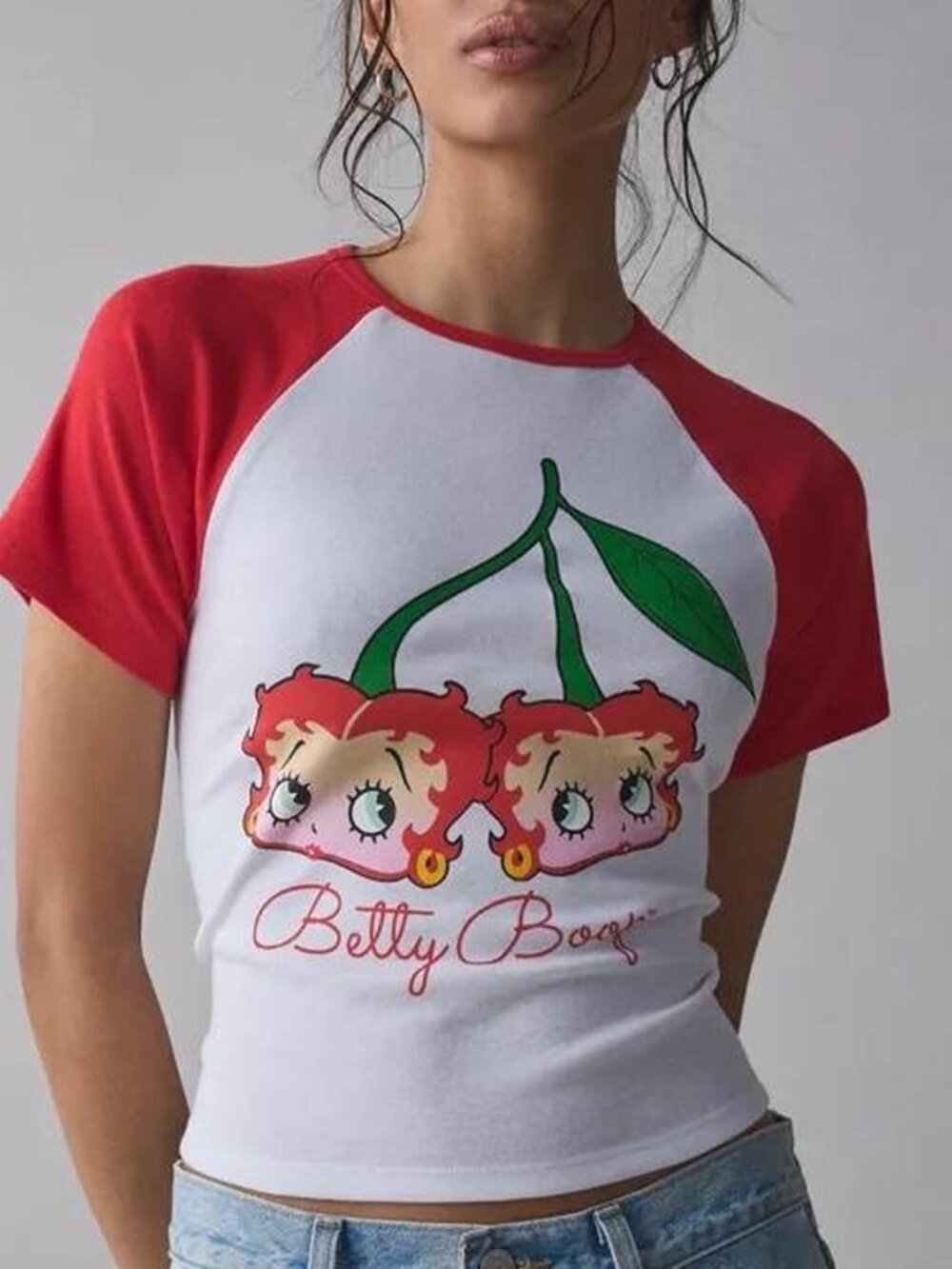 Urban Outfitters Betty Boop Ringer Tee